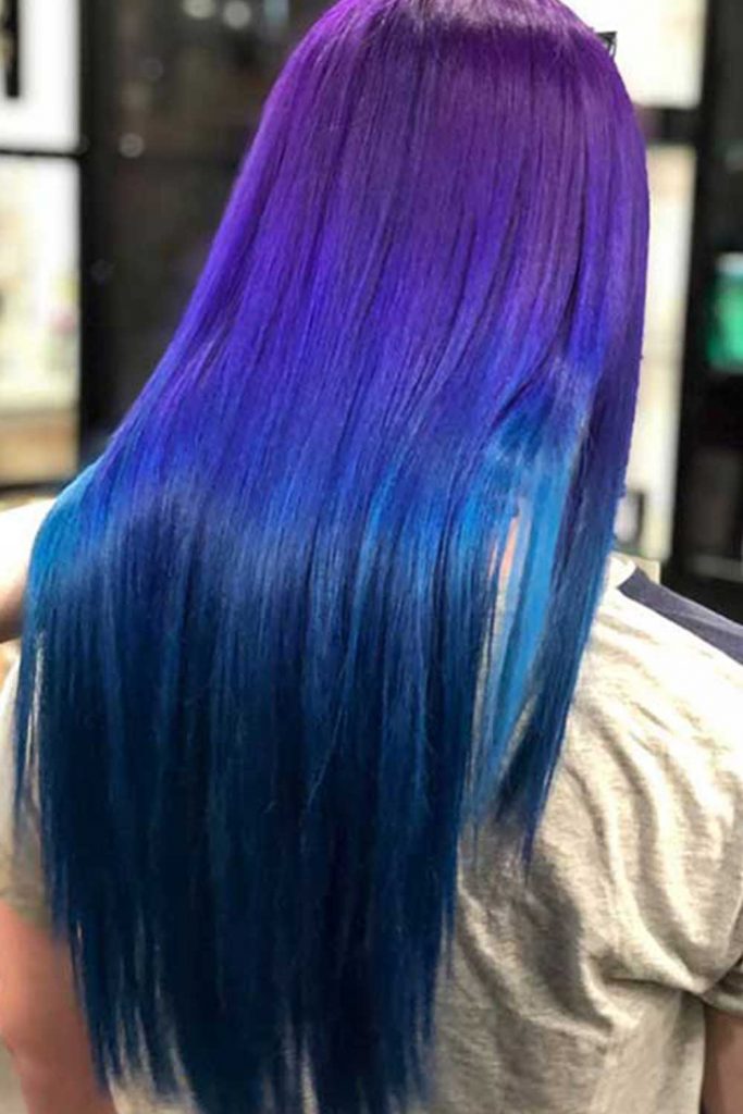 Trendy Dark Purple Hair Color